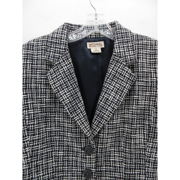 Michael Kors Blazer 10 Silk Tweed Jacket Business Preppy Y2K NEW - Picture 2 of 11